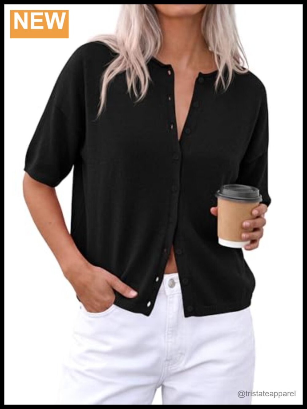 Women's Short Sleeve Cardigan Viscose Knit Lightweight Summer Sweater